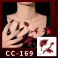 Halloween scary centipede wound face tattoo waterproof festival party makeup sticker - CC-169 Halloween Scar