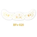 Gold glitter paw print face stickers temporary festival party makeup tattoos waterproof - Cat Paw Print Style (BFv-020)