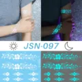 Glow in the dark floral arm tattoo sticker waterproof temporary body art flower decal for women - JSN-097 Glow Tattoo Sticker