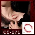 Halloween scary bite scar temporary tattoo sticker waterproof face makeup for party - CC-171 Halloween Scar