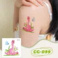 Kids glitter dinosaur temporary tattoo waterproof cartoon animal party sticker for kids - CG-099 Glitter Dinosaur Tattoo Sticker / 60*60mm
