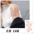 Kleurrijke cartoon vis tijdelijke tatoeage sticker voor Halloween feest en lichaam kunst. - EH-146