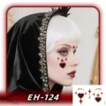 Halloween face tattoo stickers waterproof temporary face scar makeup gothic party accessories - EH-124 / 120*75mm