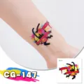 Kids World Cup waterproof glitter tattoo sticker temporary football fan body decal - CG-147 Football Tattoo Sticker