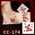 Halloween temporary tattoo sticker waterproof bloody butterfly scar scary party makeup - CC-174 Halloween Scar