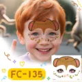 Niños temporal cara tatuaje pegatinas dibujos animados animal mono impermeable arte corporal calcomanías - Mono (FC-135)