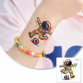 Kids waterproof temporary glitter astronaut football tattoo sticker for party body art decor - CG-149 Football Tattoo Sticker