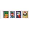 Christmas cartoon stamp temporary tattoos cute kids holiday party waterproof sticker sheet - DTm-4006 (Christmas Stamp Tearable Tattoo Sticker)