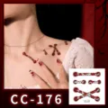 Halloween temporary face tattoo sticker, waterproof scar stitching design for party makeup. - CC-176 Halloween Scar
