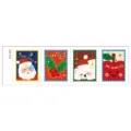 Christmas Cartoon Tattoo Sticker Stamp Style Cute Santa Claus Waterproof Party Decal SKU - DTm-4007 (Christmas Stamp Tearable Tattoo Sticker)