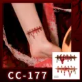Halloween waterproof scar tattoo sticker temporary body art party makeup prop CC-177 - CC-177 Halloween Scar