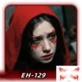 Halloween face tattoo stickers waterproof bloody butterfly scar makeup party decor - EH-129 / 120*75mm
