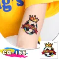 Football Glitter Temporary Tattoo Sticker, World Cup Party Waterproof Sport Body Art Sticker - CG-155 Football Tattoo Sticker