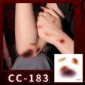 Halloween matte makeup face sticker waterproof temporary tattoo scary scar body art decal - CC-183 Halloween Scar