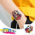 World cup football glitter temporary tattoo sticker waterproof kids party face body art decal - CG-157 Football Tattoo Sticker