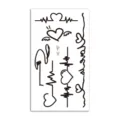 Waterproof temporary tattoo sticker black minimalist heartbeat heart line art fashion arm body art - HC-417