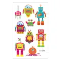 Wasserdichte süße Cartoon Roboter temporäre Tattoo Aufkleber Bogen für Kinder Jungen Arm. - Mehrfarbiges Roboter Set (EC-349) / 120x75mm