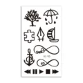 Waterproof temporary black tattoo sticker sheet minimalist design for arm body art fashion sale - HC-415