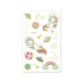 Kids gold foil unicorn temporary tattoo sticker waterproof cute cartoon foil design - VE-062 / 120*75mm