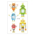 Wasserdichte kinder cartoon roboter temporäre tattoo aufkleber süße körperkunst arm dekor - Mech Kämpfer Combo (EC-352) / 120x75mm