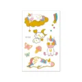 Kids gold foil unicorn temporary tattoo sticker waterproof cute cartoon body art design - VE-063 / 120*75mm