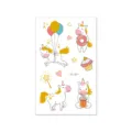Cute cartoon unicorn temporary tattoo sheet waterproof gold foil stickers for kids fun - VE-064 / 120*75mm