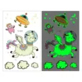 Waterproof kids luminous temporary tattoo sticker featuring cute space cartoon unicorn and UFO. - Ei-053 UFO Alien