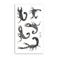 Waterproof scorpion temporary tattoo sticker black minimalist arm body art decal SKU HC-403 - HC-403