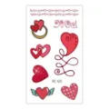 Pegatina tatuaje temporal San Valentín corazón rojo arte corporal impermeable variante - RC-615 / 60*105mm