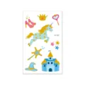 Kids waterproof temporary tattoo stickers cute unicorn fairy tale design sheet for kids - VE-067 / 120*75mm
