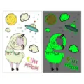 Waterproof kids luminous temporary tattoo stickers cute space astronaut llama sheet - Ei-054 Space Alpaca