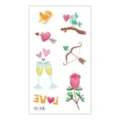 Valentinstag temporäres Tattoo Aufkleber süß Cartoon Liebe Herz Rose Blumen Design - RC-616 / 60*105mm