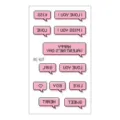 Valentinstag Pixel Sprechblase temporäres Tattoo süßer rosa Herz Körperkunst Aufkleber - RC-617 / 60*105mm