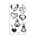 Waterproof temporary black minimalist cute tattoo sticker body art arm transfer decal design. - HC-412