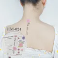 Waterdichte bloemige tijdelijke tatoeage sticker, madeliefje body art voor nek en armen. - Madeliefje Bloemen Stijl (EM-024)