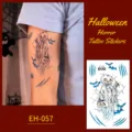 Halloween temporary tattoo stickers waterproof scary pumpkin ghost body art arm sticker decor. - EH-057 / 120*75mm
