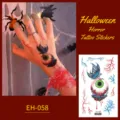 Halloween horror tattoo stickers waterproof temporary bloody scar body art fake tattoo sheet - EH-058 / 120*75mm