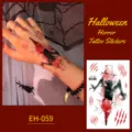 Halloween temporary tattoo stickers waterproof horror bloody scar scary body art decor. - EH-059 / 120*75mm