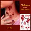 Halloween temporary tattoo stickers waterproof bloody scar horror fake body art decor - EH-062 / 120*75mm