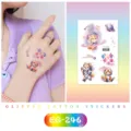 Tatouages pailletés pour enfants, autocollants étanches mignons animaux de l'espace. - EG-246 Style Animal Espace / 75*120mm