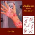 Halloween temporary tattoo stickers waterproof bloody scar fake tattoos for party decor. - EH-064 / 120*75mm