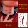 Waterproof Halloween temporary tattoo stickers horror bloody scar fake body art decal - EH-065 / 120*75mm