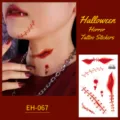 Halloween horror tattoo stickers waterproof temporary fake wound scar stickers for party. - EH-067 / 120*75mm