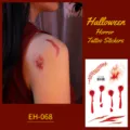 Halloween temporary tattoo stickers waterproof bloody scars scary body art props for party - EH-068 / 120*75mm