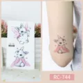 Waterproof cute fairy rabbit temporary tattoo sticker body art design for women kids - RC-744 / 60*105mm