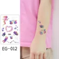 Adhesivo de tatuaje de purpurina para niños hada mariposa arte corporal impermeable - EG-012 (Pegatina de Tatuaje de Mariposa con Purpurina)