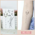 Waterproof temporary tattoo sticker cute bird geometric design for body art RC-751 - RC-751 / 60*105mm
