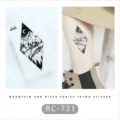 Waterproof geometric mountain landscape temporary tattoo sticker for men and women stylish body art - RC-731