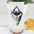 Temporary tattoo sticker waterproof geometric mountain black and white art body arm hand decal - RC-545