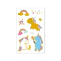 Waterproof gold stamping temporary unicorn tattoo stickers for kids, cute design. - VE-073 / 120*75mm